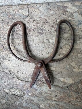 Bonsai Shears Hallmark Vintage Japanese Hand Forged Makers Markings Big Handle.